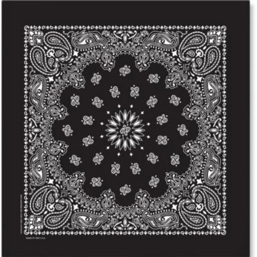 Hats & Scarves | * Usa Paisley Bandana Black