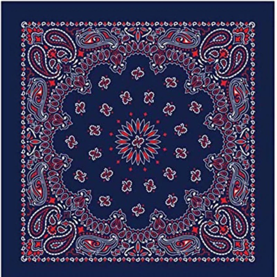 Hats & Scarves | * Usa Paisley Bandana Blue/Red