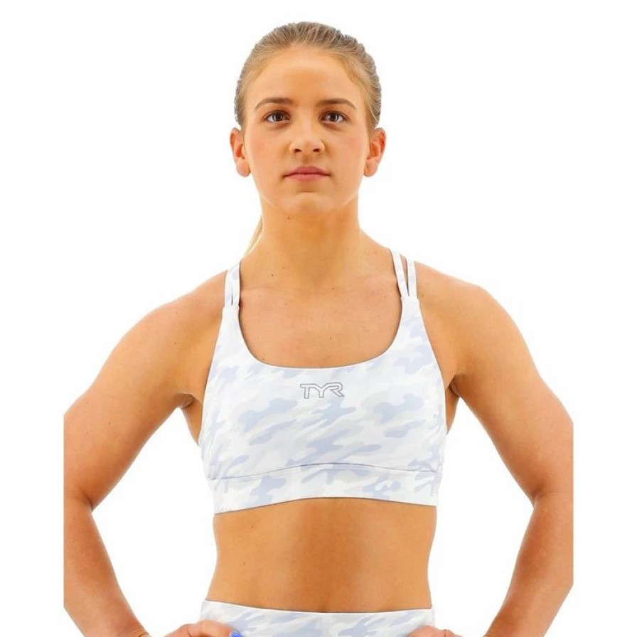 Sports Bras | * Tyr Women'S Whiteout Camo Dual Strap Sports Bra 2023